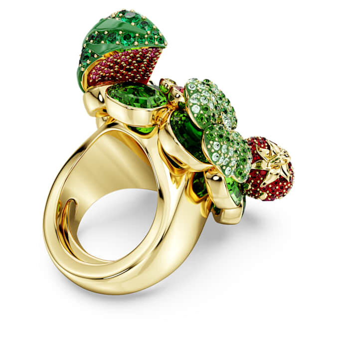 Idyllia-Motiv-Ring, mehrfarbig, vergoldet Idyllia-Motiv-Ring, mehrfarbig, vergoldet