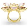 Idyllia-Motivring mit gemischten Schliffen, Blume, mehrfarbig, vergoldet Idyllia-Motivring mit gemischten Schliffen, Blume, mehrfarbig, vergoldet
