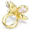 Idyllia-Motivring mit gemischten Schliffen, Blume, mehrfarbig, vergoldet Idyllia-Motivring mit gemischten Schliffen, Blume, mehrfarbig, vergoldet