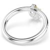 Idyllia-Motivring mit gemischten Schliffen, Herz, rosa, gemischte Metalloberfläche Idyllia-Motivring mit gemischten Schliffen, Herz, rosa, gemischte Metalloberfläche