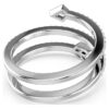 Idyllia-Motivring mit gemischten Schliffen, Pfeil, weiss, rhodiniert Idyllia-Motivring mit gemischten Schliffen, Pfeil, weiss, rhodiniert