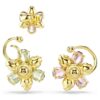 Idyllia Ohrklemmen-Set (3), asymmetrisches Design, gemischte Schliffe, Blume, mehrfarbig, goldfarben plattiert Idyllia Ohrklemmen-Set (3), asymmetrisches Design, gemischte Schliffe, Blume, mehrfarbig, goldfarben plattiert