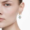 Idyllia-Ohrringe im asymmetrischen Design, gemischte Schliffe, Blume, mehrfarbig, goldfarben plattiert Idyllia-Ohrringe im asymmetrischen Design, gemischte Schliffe, Blume, mehrfarbig, goldfarben plattiert