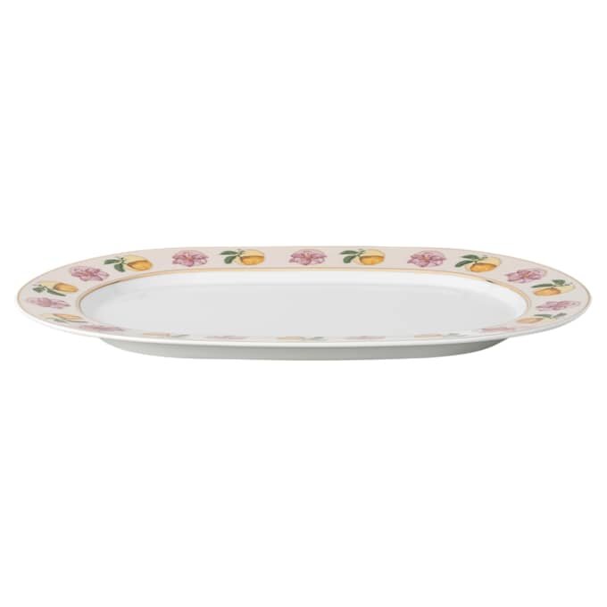 Idyllia-Platte aus Porzellan, Kristalldruck-Motiv, Lily Citron, klein, mehrfarbig Idyllia-Platte aus Porzellan, Kristalldruck-Motiv, Lily Citron, klein, mehrfarbig