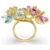 Idyllia-Ring mit gemischten Schliffen, Blume, mehrfarbig, vergoldet Idyllia-Ring mit gemischten Schliffen, Blume, mehrfarbig, vergoldet