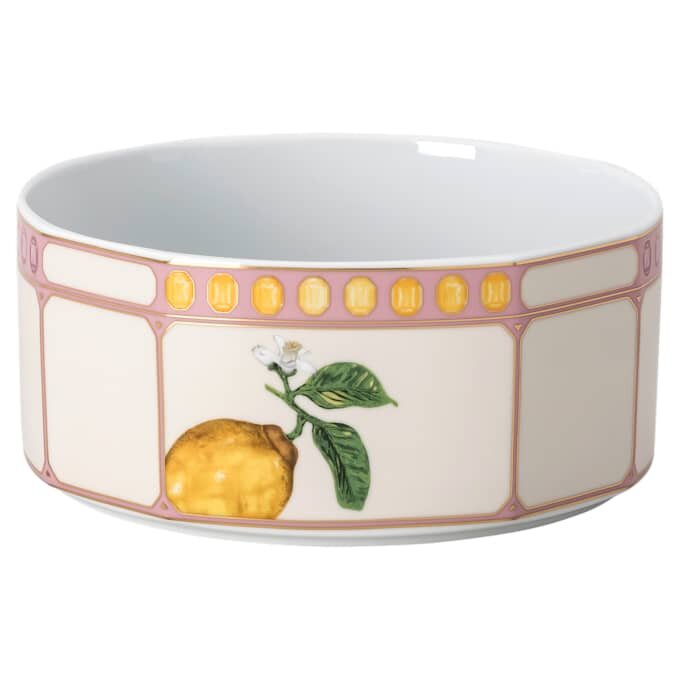 Idyllia-Schale aus Porzellan, Kristall-Print-Motiv, Citron, klein, mehrfarbig Idyllia-Schale aus Porzellan, Kristall-Print-Motiv, Citron, klein, mehrfarbig