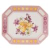 Idyllia-Tablett aus Porzellan, Kristall-Druckmotiv, Blumen, gross, rosa Idyllia-Tablett aus Porzellan, Kristall-Druckmotiv, Blumen, gross, rosa