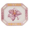 Idyllia-Tablett aus Porzellan, Kristall-Print-Motiv, Blume, klein, rosa Idyllia-Tablett aus Porzellan, Kristall-Print-Motiv, Blume, klein, rosa