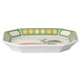 Idyllia-Tablett aus Porzellan, Kristall-Print-Motiv, Citron, klein, mehrfarbig