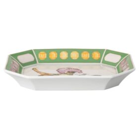 Idyllia-Tablett aus Porzellan, Kristall-Print-Motiv, Fliegenfänger, gross, mehrfarbig