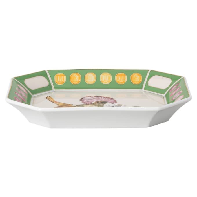 Idyllia-Tablett aus Porzellan, Kristall-Print-Motiv, Fliegenfänger, gross, mehrfarbig Idyllia-Tablett aus Porzellan, Kristall-Print-Motiv, Fliegenfänger, gross, mehrfarbig
