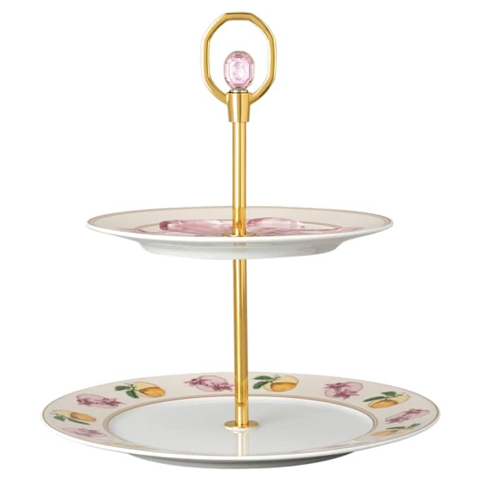 Idyllia éTagèRe Porzellan, Kristalldruck-Motiv, Lily Citron, klein, mehrfarbig Idyllia éTagèRe Porzellan, Kristalldruck-Motiv, Lily Citron, klein, mehrfarbig