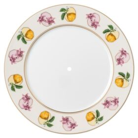 Idyllia éTagèRe Porzellan, Kristalldruck-Motiv, Lily Citron, klein, mehrfarbig