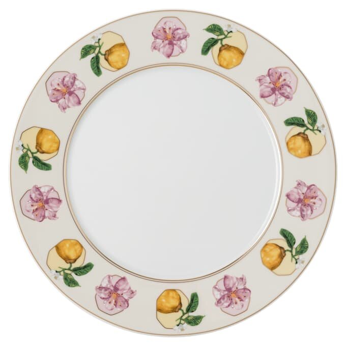 Idyllia-Teller aus Porzellan, Kristall-Druckmotiv, Lily Citron, mehrfarbig Idyllia-Teller aus Porzellan, Kristall-Druckmotiv, Lily Citron, mehrfarbig