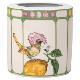 Idyllia-Vase aus Porzellan, Kristall-Print-Motiv, Fliegenfänger, mittelgross, mehrfarbig
