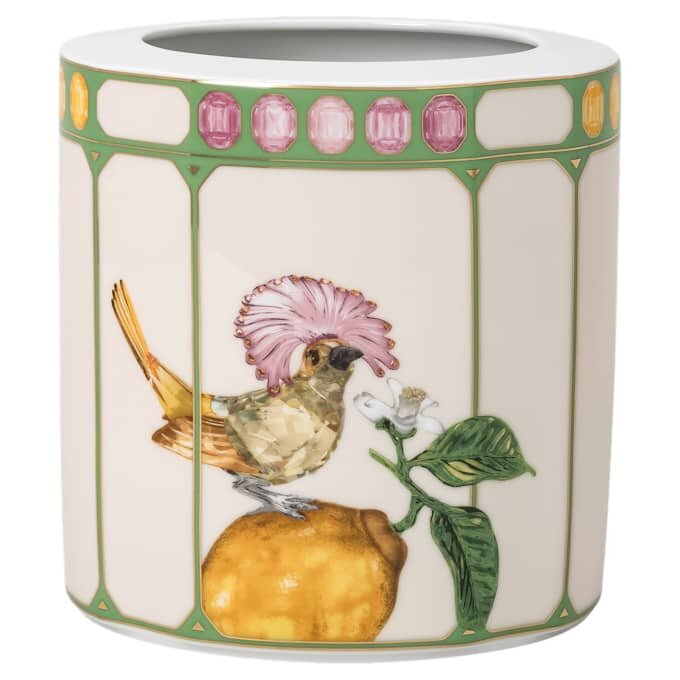 Idyllia-Vase aus Porzellan, Kristall-Print-Motiv, Fliegenfänger, mittelgross, mehrfarbig Idyllia-Vase aus Porzellan, Kristall-Print-Motiv, Fliegenfänger, mittelgross, mehrfarbig