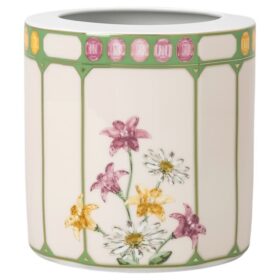 Idyllia-Vase aus Porzellan, Kristall-Print-Motiv, Fliegenfänger, mittelgross, mehrfarbig