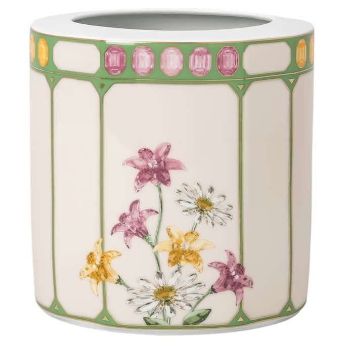 Idyllia-Vase aus Porzellan, Kristall-Print-Motiv, Fliegenfänger, mittelgross, mehrfarbig Idyllia-Vase aus Porzellan, Kristall-Print-Motiv, Fliegenfänger, mittelgross, mehrfarbig