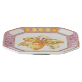 Idyllia Vide Poche Porzellan, Kristall-Druckmotiv, Blume, Rosa