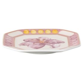 Idyllia Vide Poche Porzellan, Kristalldruck-Motiv, Lilie, mehrfarbig