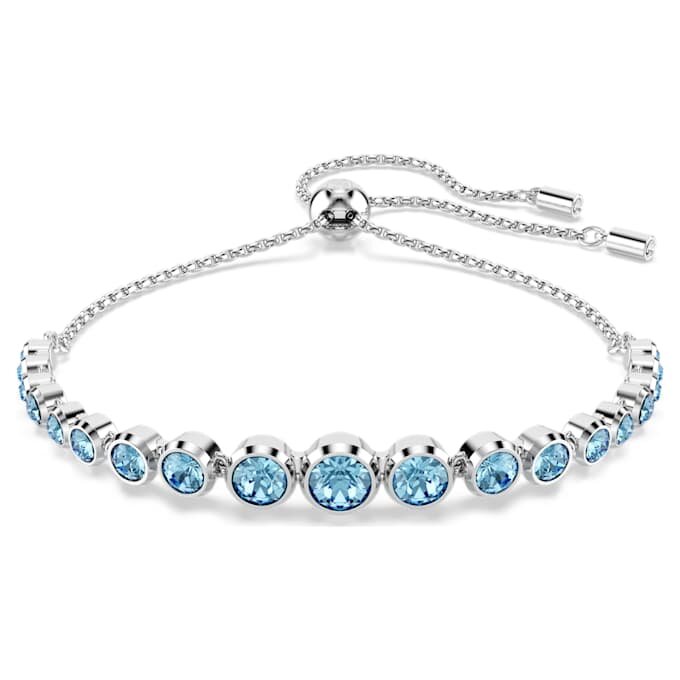 Imber-Armband mit gemischten Rundschliffen, blau, rhodiniert Imber-Armband mit gemischten Rundschliffen, blau, rhodiniert