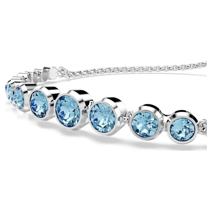 Imber-Armband mit gemischten Rundschliffen, blau, rhodiniert Imber-Armband mit gemischten Rundschliffen, blau, rhodiniert