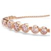 Imber-Armband mit gemischten Rundschliffen, rosa, roségoldfarben plattiert Imber-Armband mit gemischten Rundschliffen, rosa, roségoldfarben plattiert
