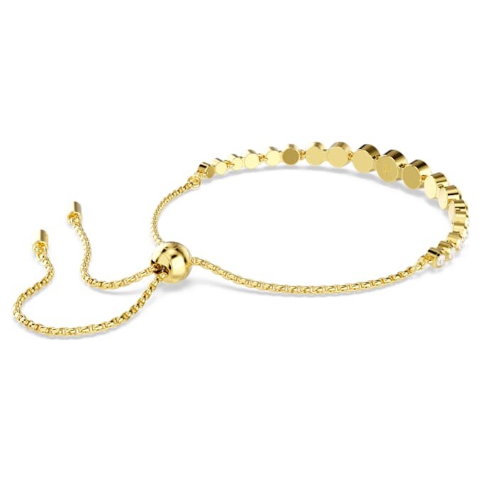 Imber-Armband mit gemischten Rundschliffen, weiss, vergoldet Imber-Armband mit gemischten Rundschliffen, weiss, vergoldet