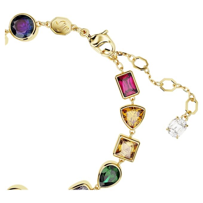 Imber-Armband mit gemischten Schliffen, mehrfarbig, vergoldet Imber-Armband mit gemischten Schliffen, mehrfarbig, vergoldet