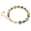 Imber-Armband mit gemischten Schliffen, mehrfarbig, vergoldet Imber-Armband mit gemischten Schliffen, mehrfarbig, vergoldet