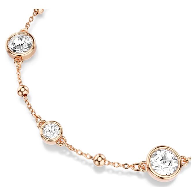Imber-Armband mit rundem Schliff, weiss, roségoldfarben plattiert Imber-Armband mit rundem Schliff, weiss, roségoldfarben plattiert