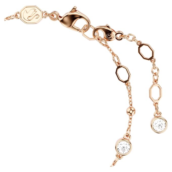 Imber-Armband mit rundem Schliff, weiss, roségoldfarben plattiert Imber-Armband mit rundem Schliff, weiss, roségoldfarben plattiert