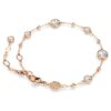 Imber-Armband mit rundem Schliff, weiss, roségoldfarben plattiert Imber-Armband mit rundem Schliff, weiss, roségoldfarben plattiert