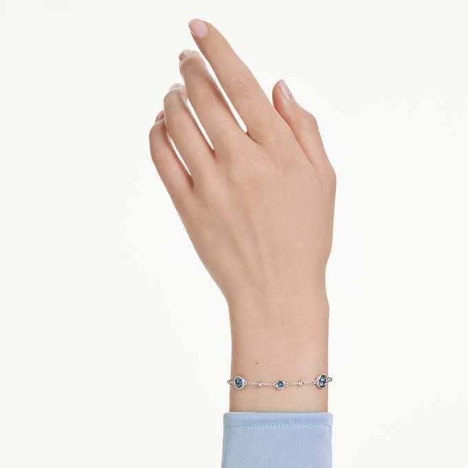 Imber-Armband, Rundschliff, blau, rhodiniert Imber-Armband, Rundschliff, blau, rhodiniert