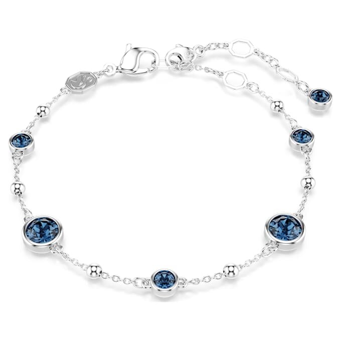 Imber-Armband, Rundschliff, blau, rhodiniert Imber-Armband, Rundschliff, blau, rhodiniert
