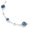 Imber-Armband, Rundschliff, blau, rhodiniert Imber-Armband, Rundschliff, blau, rhodiniert