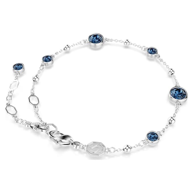 Imber-Armband, Rundschliff, blau, rhodiniert Imber-Armband, Rundschliff, blau, rhodiniert