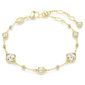 Imber-Armband, Rundschliff, verstreutes Design, weiss, vergoldet Imber-Armband, Rundschliff, verstreutes Design, weiss, vergoldet