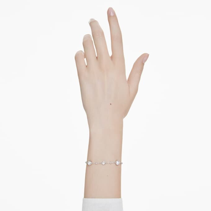 Imber-Armband, Rundschliff, weiss, rhodiniert Imber-Armband, Rundschliff, weiss, rhodiniert