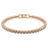 Imber Emily Tennisarmband mit rundgeschliffenen Kristallen, schwarz, roségoldfarben plattiert Imber Emily Tennisarmband mit rundgeschliffenen Kristallen, schwarz, roségoldfarben plattiert