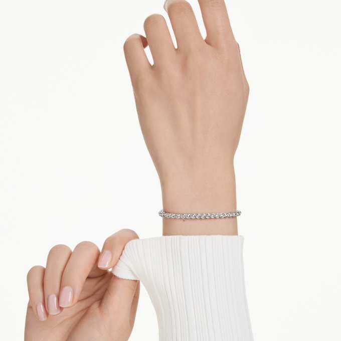 Imber Emily Tennisarmband mit rundgeschliffenen Steinen, schwarz, rhodiniert Imber Emily Tennisarmband mit rundgeschliffenen Steinen, schwarz, rhodiniert