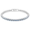 Imber Emily Tennisarmband, Rundschliff, Blau, rhodiniert Imber Emily Tennisarmband, Rundschliff, Blau, rhodiniert