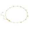 Imber-Halskette mit rundem Schliff, verstreutem Design, weiss, goldfarben plattiert Imber-Halskette mit rundem Schliff, verstreutem Design, weiss, goldfarben plattiert