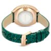 Imber Oval Uhr Swiss Made, Lederarmband, grün, roségoldfarben Imber Oval Uhr Swiss Made, Lederarmband, grün, roségoldfarben