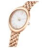 Imber Oval Uhr Swiss Made, Metallarmband, Goldfarbig, Roségold-Finish