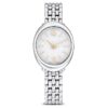 Imber Oval Uhr Swiss Made, Metallarmband, silberfarben, Edelstahl
