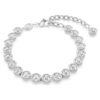 Imber Tennisarmband mit rundgeschliffenen Kristallen, weiss, rhodiniert Imber Tennisarmband mit rundgeschliffenen Kristallen, weiss, rhodiniert