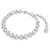 Imber Tennisarmband mit rundgeschliffenen Kristallen, weiss, rhodiniert Imber Tennisarmband mit rundgeschliffenen Kristallen, weiss, rhodiniert