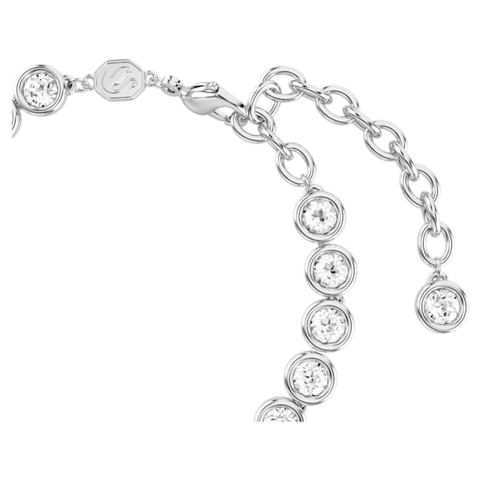 Imber Tennisarmband mit rundgeschliffenen Kristallen, weiss, rhodiniert Imber Tennisarmband mit rundgeschliffenen Kristallen, weiss, rhodiniert