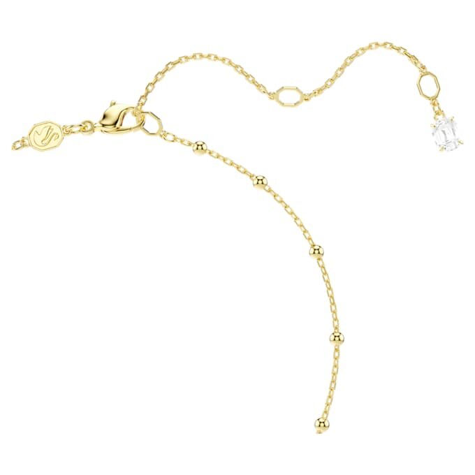 Imber Y-Halskette, runder Schliff, weiss, goldfarben plattiert Imber Y-Halskette, runder Schliff, weiss, goldfarben plattiert